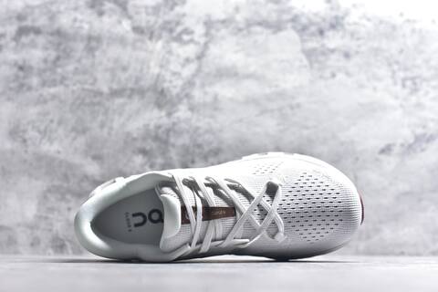 On Cloud X4 White Brown Burgundy Running Shoe Running Sneakers (BS-59771)