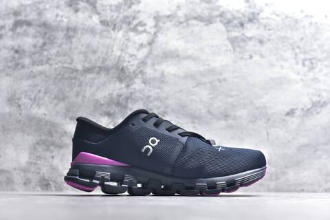 On Running Cloud X4 Navy Black Purple Running Shoe Running Sneakers (BS-59774)