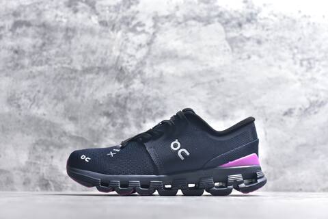 On Running Cloud X4 Navy Black Purple Running Shoe Running Sneakers (BS-59774)
