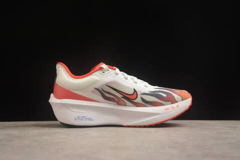 Nike Zoom Fly 6 White Bright Orange Black 260 JP EU 41 Running Shoe - Men's (BS-59843)