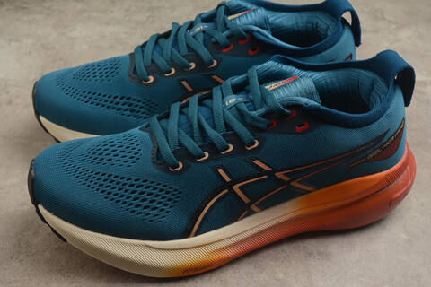 ASICS GEL-KAYANO 31 PLATINUM 1011B867-402 Blue Orange Cream Black US 8 5 EUR 42 UK 7 5 CM 26 5 CN 265 Running Shoe Running Sneakers - Men's (BS-59575)