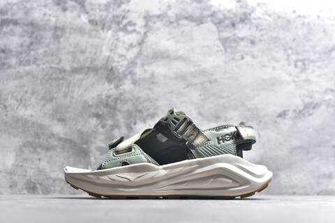 HOKA ONE ONE 1162570 SMLK Sage Green Olive White Gum Brown Sandal Casual Sneakers (BS-59641)