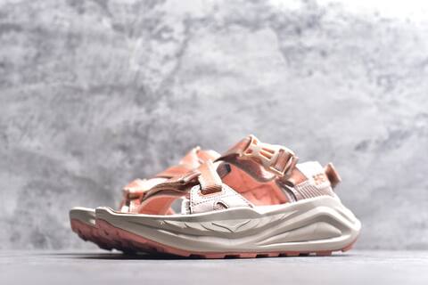 HOKA ONE ONE 1162590 DTV Light Pink Cream Peach Sandal Casual Sneakers (BS-59642)