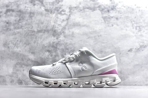 On Cloud X4 White Brown Burgundy Running Shoe Running Sneakers (BS-59771)