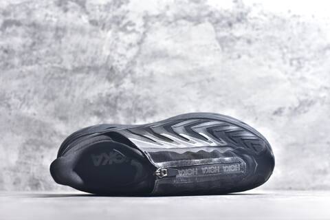 HOKA ONE ONE Project Clifton Black Dark Grey Silver Running Shoe Running Sneakers (BS-59541)