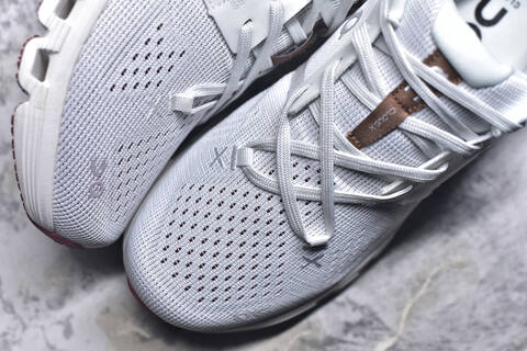 On Cloud X4 White Brown Burgundy Running Shoe Running Sneakers (BS-59771)