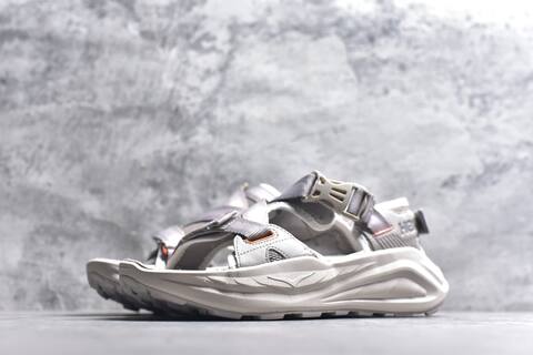 HOKA ONE ONE 1162590 PPC Light Grey Off White Orange Sandal Casual Sneakers (BS-59643)