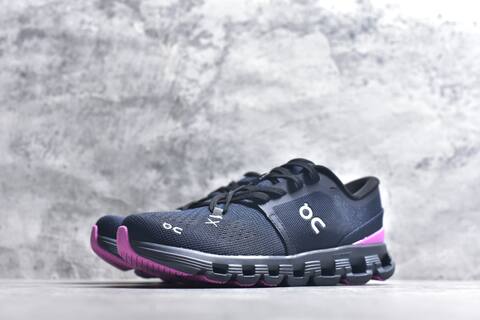 On Running Cloud X4 Navy Black Purple Running Shoe Running Sneakers (BS-59774)