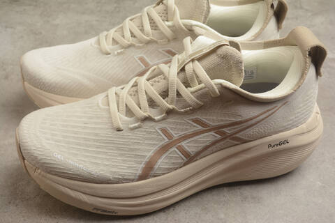 ASICS GEL NIMBUS 27 1011C096 200 Beige Off White US 8 5 EUR 42 UK 7 5 CM 26 5 Running Shoe Running Sneakers - Men's (BS-59738)