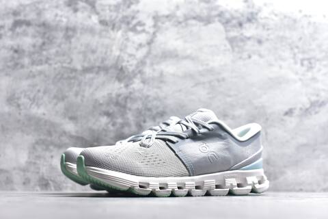 On Cloud X4 Grey White Mint Running Shoe Running Sneakers (BS-59772)
