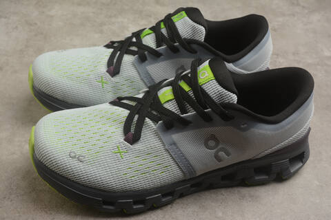 On Running Cloud X 4 3ME30040818 Glacier Grey Black Neon Green US 7 EU 40 UK 6 5 JP 25 Running Shoe Running Sneakers - Men's (BS-59775)