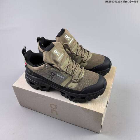 On Running Cloudrock Low WP Olive Black EU 36-45 Trail Shoe Trail Running Sneakers - Unisex (BS-69738)