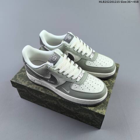 Nike Air Force 1 07 LV8 Light Grey White Dark Grey EU 36-45 Skate Shoe - Unisex (BS-62662)