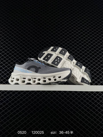 On Cloudmonster 2 Grey White Black Light Blue EU 36-45 Running Shoe Running Sneakers - Unisex (BS-85259)