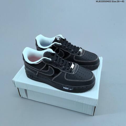 Nike Air Force 1 07 Black White Yellow EU 36-45 Sneaker - Unisex (BS-60949)