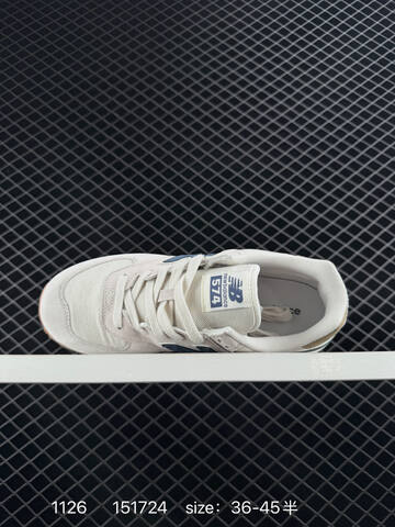 New Balance 574 WL574LS2 Off White Navy Beige Gum EU 36-45 Sneaker - Unisex (BS-82556)