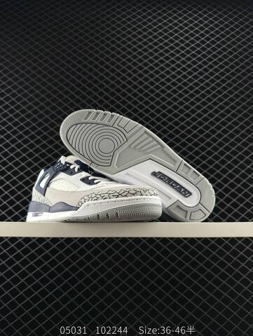 Jordan Spizike Low White Grey Navy EU 36-46 Basketball Shoe - Unisex (BS-81273)