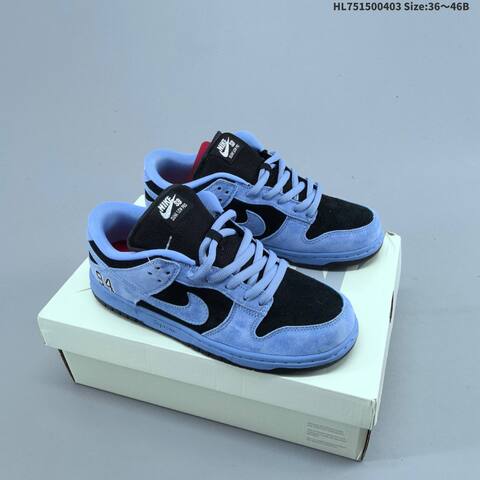 Nike SB Dunk Low Pro Black Blue Red EU 36-46 Skate Shoe - Unisex (BS-60966)