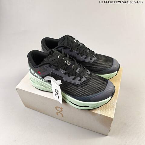 On Cloudultra 3 Black Dark Gray Mint Green EU 36-45 Trail Shoe Trail Running Sneakers - Unisex (BS-69760)