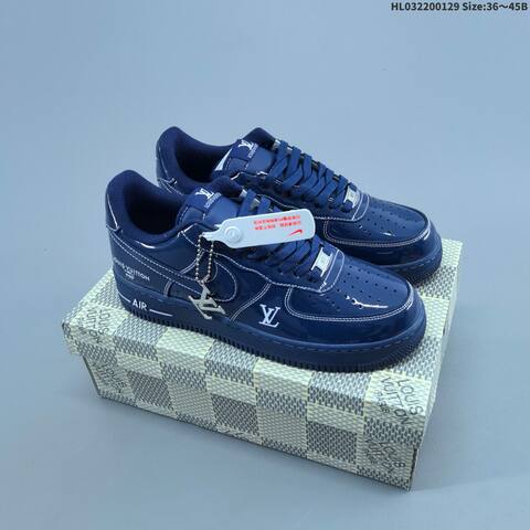 Nike Air Force 1 07 LV8 Navy Blue White EU 36-45 Sneaker - Unisex (BS-61665)