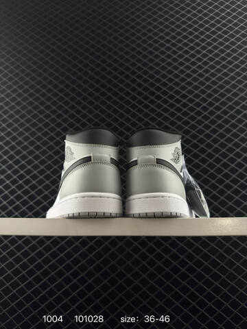 Jordan Air Jordan 1 Mid White Black Grey EU 36-46 Basketball Shoe - Unisex (BS-80584)