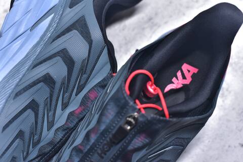 HOKA ONE ONE Project Clifton Dark Grey Light Blue Black Red Running Shoe Running Sneakers (BS-59540)