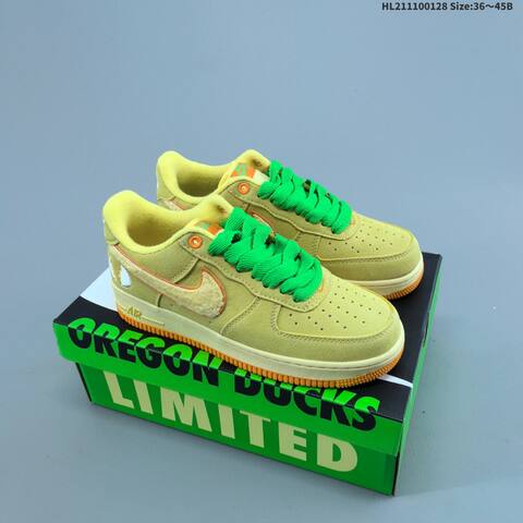 Nike Air Force 1 Low Light Yellow Bright Green Orange Pale Yellow EU 36-45 Sneaker - Unisex (BS-61705)