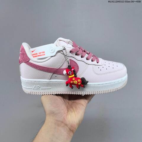 Nike Air Force 1 07 light pink dark rose white