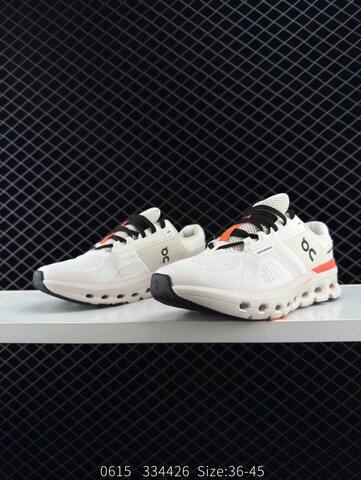 On Cloudrunner 2 White Cream Black Orange EU 36-45 Running Shoe Running Sneakers - Unisex (BS-85555)