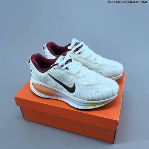 Nike Vomero Plus ReactX Air Zoom Sail Dark Brown Burgundy Orange Yellow EU 36-46 Running Shoe - Unisex (BS-61670)