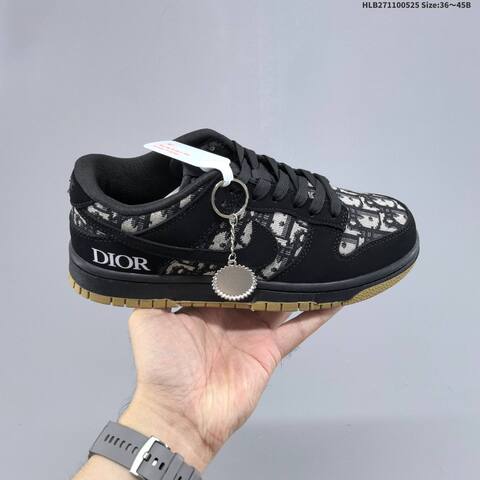 Nike Dunk Low Custom Black Beige Grey White Gum EU 36-45 Skate Shoe - Unisex (BS-60136)