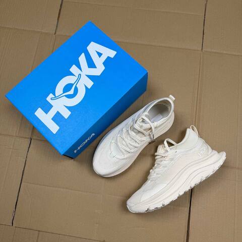 HOKA ONE ONE Kawana Off White Cream Running Shoe Running Sneakers (BS-86895)