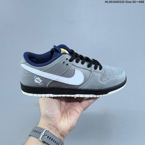 Nike SB Dunk Low Grey White Navy Black EU 36-46 Skate Shoe - Unisex (BS-61086)