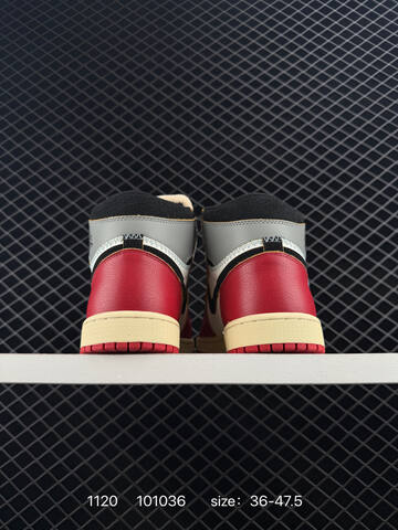 Jordan Air Jordan 1 Retro High OG NRG HV8563-6 Red White Black Grey Cream EU 36-47 5 Basketball Shoe - Unisex (BS-80225)