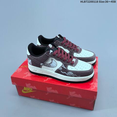 Nike Air Force 1 07 LV8 Black White Red EU 36-45 Sneaker - Unisex (BS-61931)