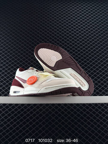 Jordan Air Jordan Legacy 312 Low Sail Pale Ivory Burgundy EU 36-46 Basketball Shoe - Unisex (BS-81050)