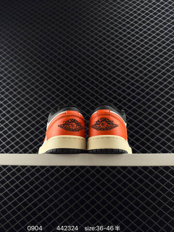 Jordan Air Jordan 1 Low Black Orange White Cream EU 36-46 Sneaker - Unisex (BS-80770)