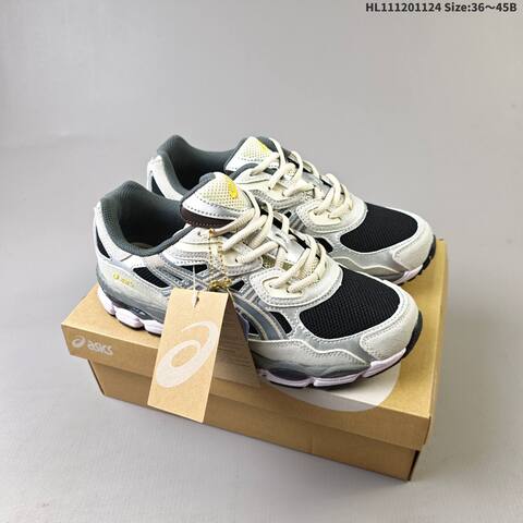ASICS GEL NYC Black Silver Cream Grey Yellow EU 36 45 Running Shoe EU 36-45 Running Sneakers - Unisex (BS-69238)
