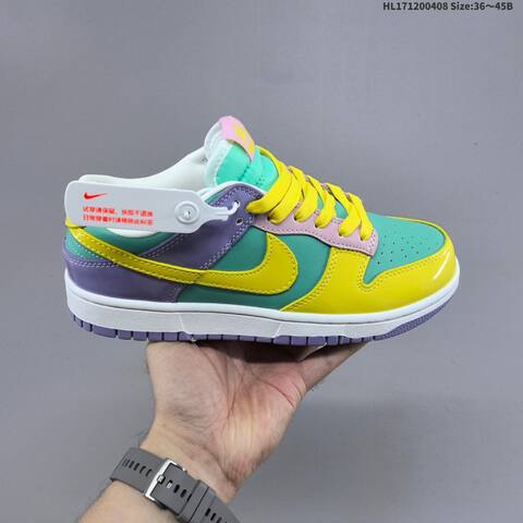 Nike SB Dunk Low Teal Yellow Purple Pink White EU 36-45 Skate Shoe - Unisex (BS-60875)