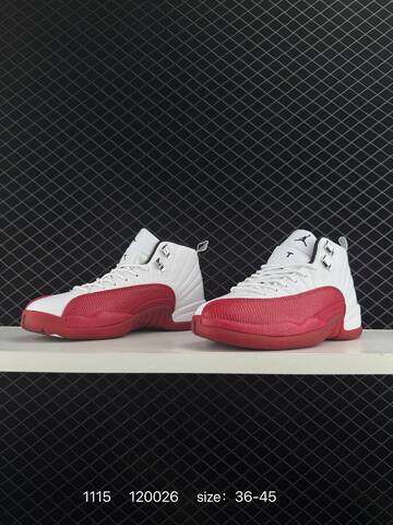 Jordan Air Jordan 12 Retro White Red Black Silver EU 36-45 Basketball Shoe - Unisex (BS-80265)