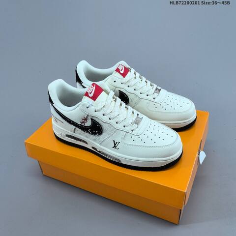 Nike Air Force 1 07 Low Off White Black Red EU 36-45 Sneaker - Unisex (BS-61589)