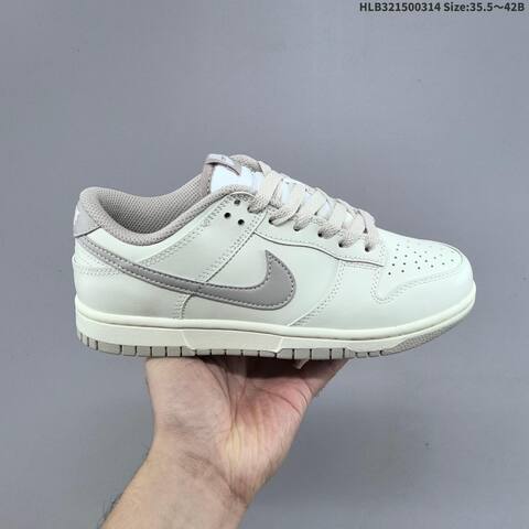 Nike SB Dunk Low Off White Light Grey Sail 35 5 42 Skate Shoe - Unisex (BS-61318)