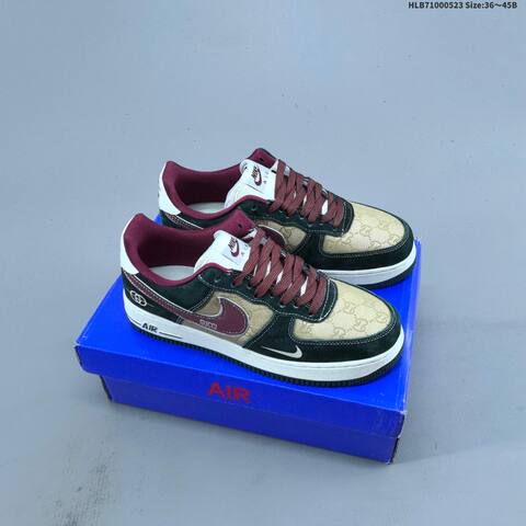 Nike Air Force 1 07 LX Dark Green Beige Burgundy White EU 36-45 Sneaker - Unisex (BS-60193)