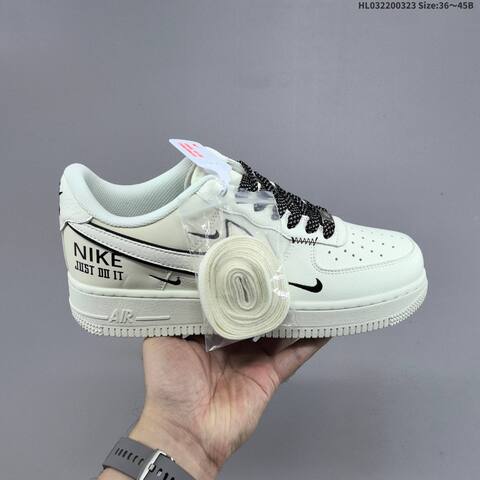 Nike Air Force 1 07 LV8 CS5288-082 Off White Black EU 36-45 Sneaker - Unisex (BS-61160)