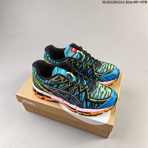 ASICS Gel Kayano 20 KENZO Blue Green Black Orange Pink 40 To 47 Running Shoe Running Sneakers - Men's (BS-69169)