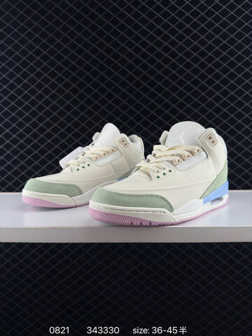 Jordan Air Jordan 3 Spizike Low Sail Light Green Pink Blue EU 36-45 Basketball Shoe - Unisex (BS-80865)