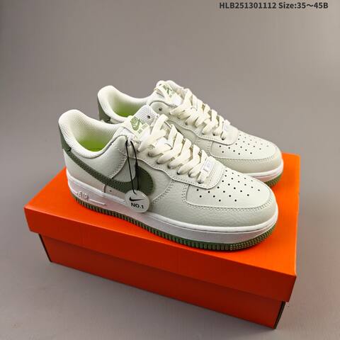 Nike Air Force 1 07 Off White Olive Green White EU 35-45 Sneaker - Unisex (BS-63825)
