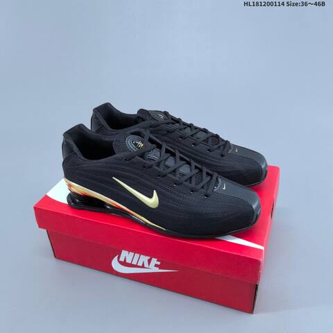 Nike Shox Z HQ7540-001 Black Gold EU 36-46 Running Shoe - Unisex (BS-61990)