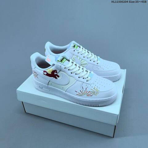 Nike Air Force 1 07 IQ1133-111 White Red Gold Green EU 35-45 Sneaker - Unisex (BS-61537)