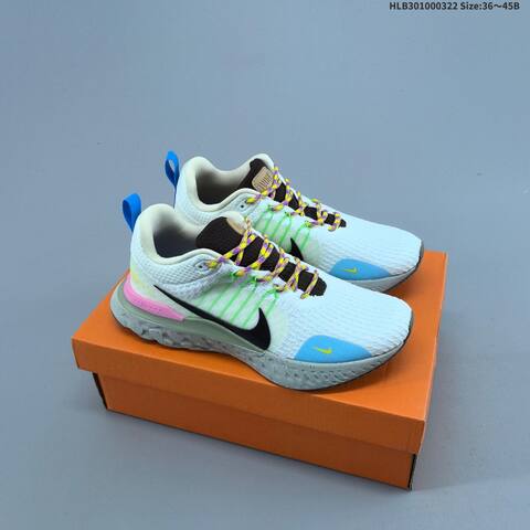 Nike Zoom React Infinity Run FK 3 White Black Blue Pink Green EU 36-45 Running Shoe - Unisex (BS-61200)